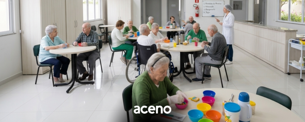 casa de repouso asilo idosos atividade recreativa