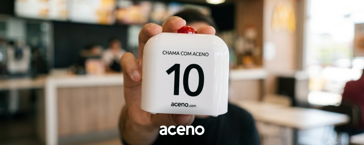 mao segurando botao chama garcom branco aceno