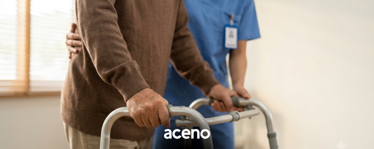 idoso andador hospital enfermagem