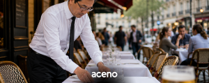 luxo food service simplicidade garcom aceno