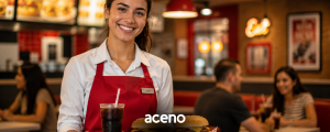 garconete atendimento humano fast food toten autoatendimento